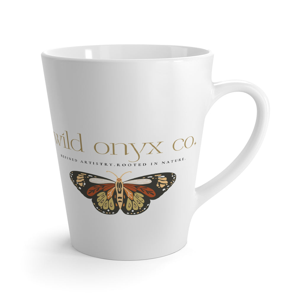 Wild Onyx Co. Butterfly Latte Mug - Artistic Coffee Cup for Nature Lovers